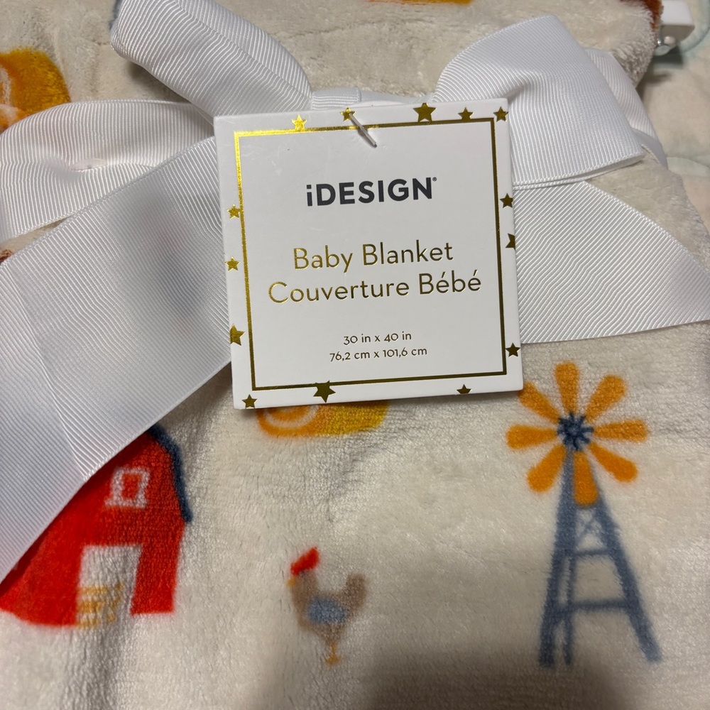 iDesign Baby Blanket - Colorful Farm Theme